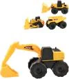 Auto pracovní žluté 12-14cm stroj stavební 5 druhů plast Auto pracovní žluté 12-14cm stroj stavební 5 druhů plast