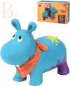 B-Toys Baby hopsadlo nafukovací hroch Hanky Pants skákadlo set s pumpičkou