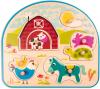 B-Toys DŘEVO Baby puzzle farma vkládací na desce 8 dílků (dřevěná hračka)