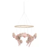 Baby Fehn Dřevěný kolotoč plameňák Pink
