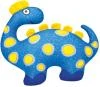 Bino Dinosaurus barevný 33cm žlutomodrý textilní mazlíček zvířátko
