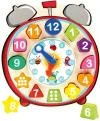 Bino DŘEVO Baby hodiny vkládací budík 13 dílků (dřevěná hračka) Bino DŘEVO Baby hodiny vkládací budík 13 dílků (dřevěná hračka)