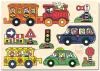 Bino DŘEVO Puzzle doprava (dřevěná hračka)