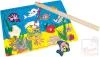 Bino DŘEVO Puzzle magnetické akvárium (dřevěná hračka)