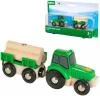 Brio DŘEVO Set traktor s přívěsem a nákladem dřeva doplněk k vláčkodráze Brio DŘEVO Set traktor s přívěsem a nákladem dřeva doplněk k vláčkodráze