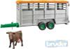 Bruder 02227 (2227) Auto přepravník na zvířata set s figurkou kráva model 1:16 plast