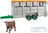 Bruder 02227 (2227) Auto přepravník na zvířata set s figurkou kráva model 1:16 plast Bruder 02227 (2227) Auto přepravník na zvířata set s figurkou kráva model 1:16 plast