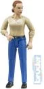Bruder 60408 Figurka kloubová žena 11cm modré kalhoty 1:16 plast Bruder 60408 Figurka kloubová žena 11cm modré kalhoty 1:16 plast