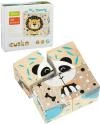 Cubika DŘEVO Baby kostky obrázkové Veselá zvířátka kubus set 4ks Cubika DŘEVO Baby kostky obrázkové Veselá zvířátka kubus set 4ks