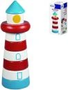 Detoa DŘEVO Baby pyramida navlékací věžička s barevnými kroužky Maják Detoa DŘEVO Baby pyramida navlékací věžička s barevnými kroužky Maják