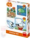 Dino Baby puzzle Kde žijí zvířátka 18x18cm skládačka 3v1 velké dílky Dino Baby puzzle Kde žijí zvířátka 18x18cm skládačka 3v1 velké dílky