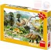 Dino Puzzle 100 dílků XL Život saurů 47x33cm skládačka v krabici Dino Puzzle 100 dílků XL Život saurů 47x33cm skládačka v krabici