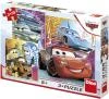 Dino Puzzle Auta kamarádi (Cars) 3x55 dílků 18x18cm skládačka Dino Puzzle Auta kamarádi (Cars) 3x55 dílků 18x18cm skládačka
