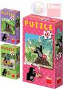 Dino Puzzle Jak Krtek uzdravil myšku (Krteček) 24x22cm set 60 dílků 6 druhů