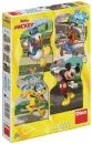 Dino Puzzle Mickey Mouse ve městě 4x54 dílků 13x19cm skládačka v krabici Dino Puzzle Mickey Mouse ve městě 4x54 dílků 13x19cm skládačka v krabici