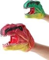 Dinosaurus maňásek hlava 14cm na ruku 2 barvy plast Dinosaurus maňásek hlava 14cm na ruku 2 barvy plast