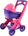 Doloni Plastový kočárek pro panenky - růžový/fialový Doloni Plastový kočárek pro panenky - růžový/fialový