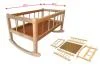 DŘEVO Kolébka 50 x 28cm postýlka pro panenku (dřevěná hračka) DŘEVO Kolébka 50 x 28cm postýlka pro panenku (dřevěná hračka)