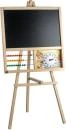 DŘEVO Tabule stojanová trojnožka na křídu 45x89cm s počítadlem a hodinami DŘEVO Tabule stojanová trojnožka na křídu 45x89cm s počítadlem a hodinami
