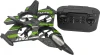 DRIVERO RC Dron stíhačka zelená vznášedlo na vysílačku 2,4GHz Světlo