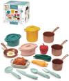 Ecoiffier Nádobí dětské barevné herní set s potravinami 20ks v krabici plast Ecoiffier Nádobí dětské barevné herní set s potravinami 20ks v krabici plast