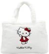 EPEE EP Line Taška bílá kočička Hello Kitty plyšová velká 40x27cm na zip
