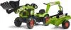 Falk Šlapací traktor 2040N Claas Arion 410 s nakladačem, rypadlem a vlečkou