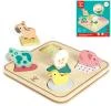 Hape DŘEVO Puzzle baby vkládací Zvířátka 5 dílků na baterie Zvuk Hape DŘEVO Puzzle baby vkládací Zvířátka 5 dílků na baterie Zvuk