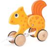Hape DŘEVO Veverka baby tahací na kolečkách (dřevěná hračka)