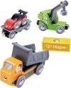 Hape DŘEVO Vláček technická vozidla baby set 4ks na magnet Hape DŘEVO Vláček technická vozidla baby set 4ks na magnet