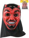 KARNEVAL Maska čert s rohy s šátkem (karnevalový doplněk)