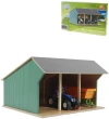 Kids globe Garáž přístřešek pro traktory 1:32 DŘEVĚNÁ (stavebnice)
