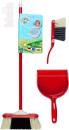 Klein Uklízecí set červený smeták 2ks + lopatka malá uklízečka plast