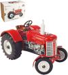Kovap Traktor Zetor 50 Super model 1:25 červený plechový na klíček kov 0385