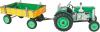 Kovap Traktor Zetor retro model 1:25 plechový Zelený na klíček Kov 0395