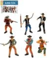 Kovbojové se zbraněmi plastové akční figurky 9cm set 6ks v sáčku Kovbojové se zbraněmi plastové akční figurky 9cm set 6ks v sáčku