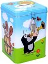 KRTEK (Krteček) Pokladnička 15cm set kasička se zámkem a klíčky kov