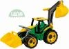Lena Traktor na písek se lžící a bagrem zelenožlutý plast Lena Traktor na písek se lžící a bagrem zelenožlutý plast