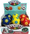Míček 10cm fotbalový balon mini kopačák s potiskem 3 barvy