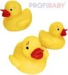 Profibaby Baby kačenka malá pískací 6cm set 3ks do vany pro miminko