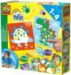 SES Creative Prstové barvy 3x45ml baby kreativní set dobarvi si dinosaura