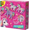 SES Creative Zažehlovací korálky 1800ks se samolepkami jednorožci