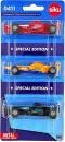 Siku Auto závodní formule set 3ks závodnička model kov 0411 Siku Auto závodní formule set 3ks závodnička model kov 0411