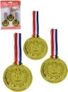 Simba Dětská zlatá medaile 6cm trikolora set 3ks na kartě plast Simba Dětská zlatá medaile 6cm trikolora set 3ks na kartě plast