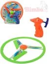 Simba Létající disk barevný na natažení 27cm na šňůrku 2 barvy plast