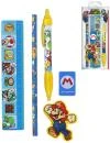 Školní pomůcky set 4ks Super Mario s pravítkem a propiskou Školní pomůcky set 4ks Super Mario s pravítkem a propiskou