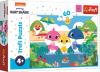 Trefl PUZZLE Baby Shark s rodinou na dovolené 33x22cm skládačka 60 dílků