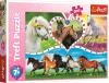 Trefl PUZZLE Koně 48x34cm 200 dílků skládačka Trefl PUZZLE Koně 48x34cm 200 dílků skládačka