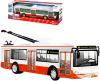 Trolejbus MHD 28cm česky hlásí zastávky funkční dveře na baterie Světlo Zvuk CZ