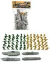 Vojenská army sada figurky vojáci + 4 válečná plavidla 76ks v sáčku plast Vojenská army sada figurky vojáci + 4 válečná plavidla 76ks v sáčku plast